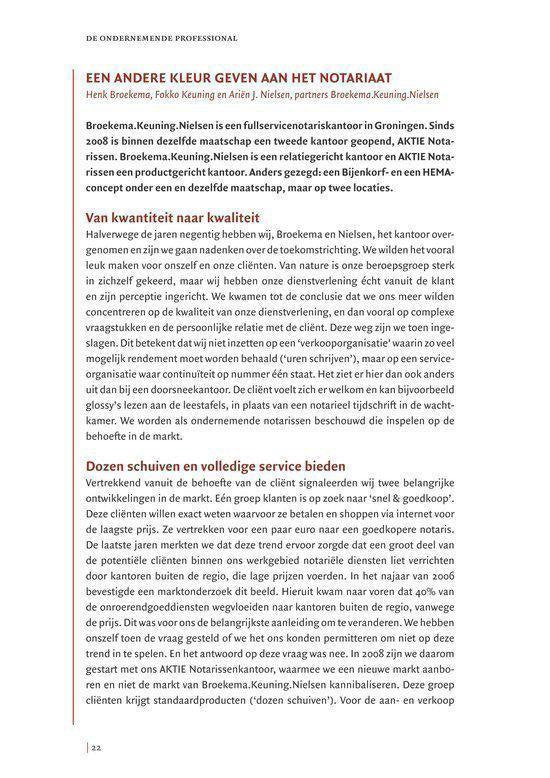 De ondernemende professional