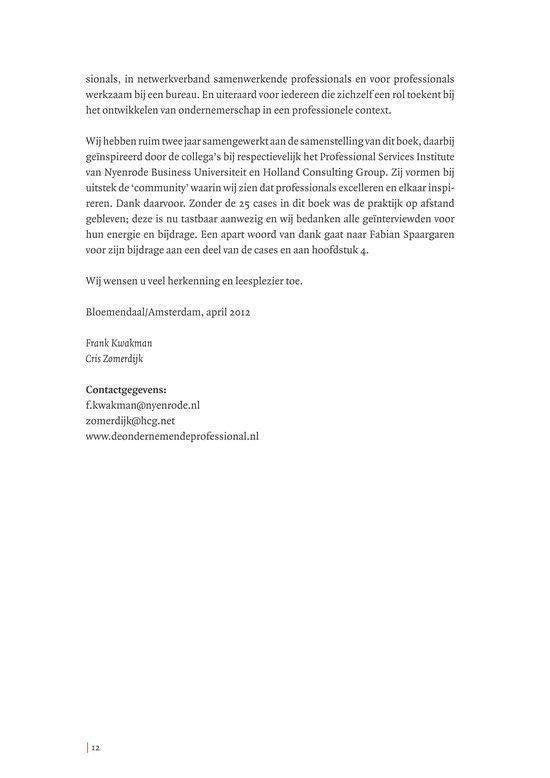 De ondernemende professional