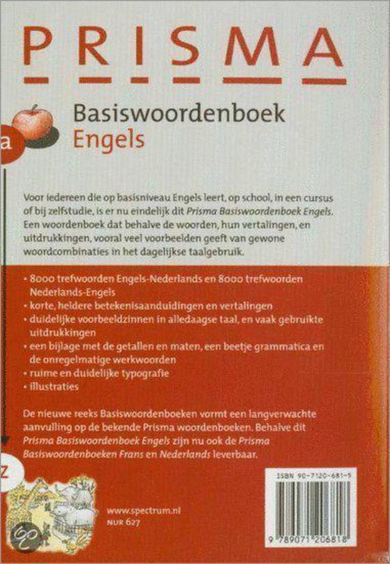 Prisma Basic English-Dutch and Dutch-English Dictionary