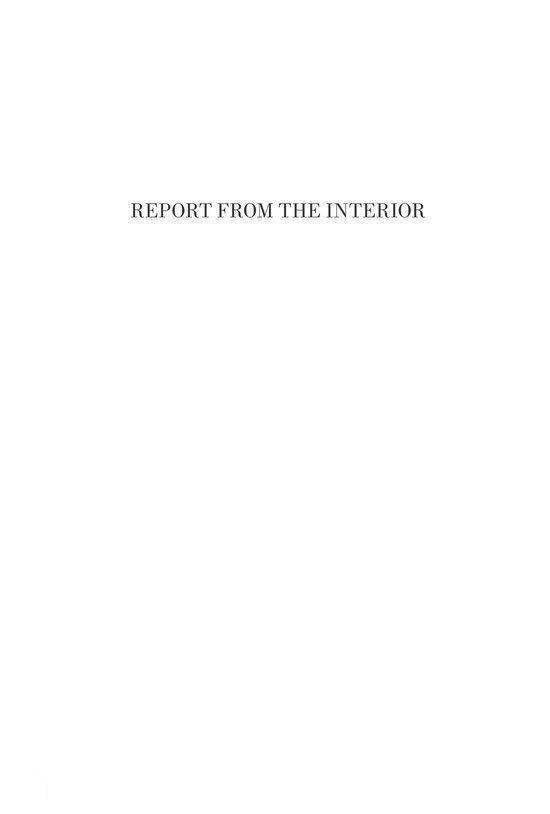 Report from the Interior