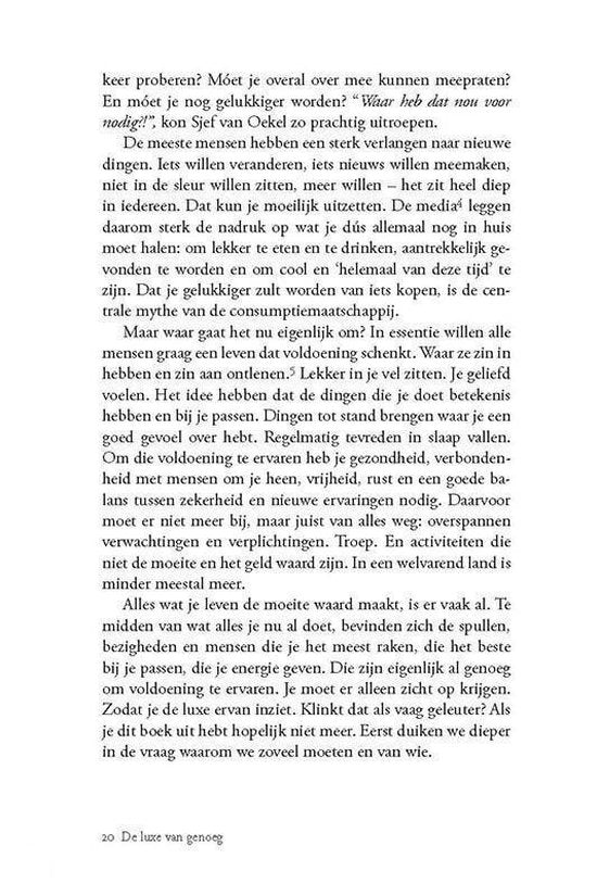 Genoeg reeks - De luxe van genoeg