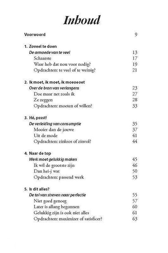 Genoeg reeks - De luxe van genoeg