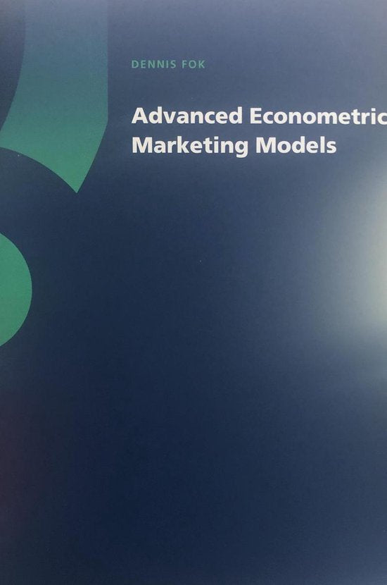 Advanced Econometric Marketing Models