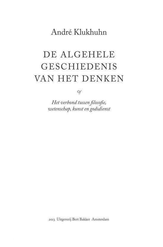 Algehele geschiedenis van het denken