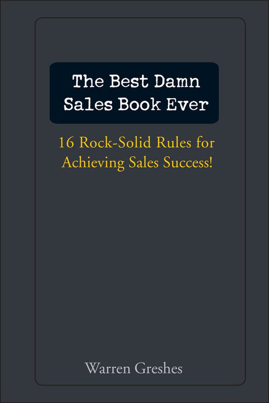 Best Damn Sales Book Ever