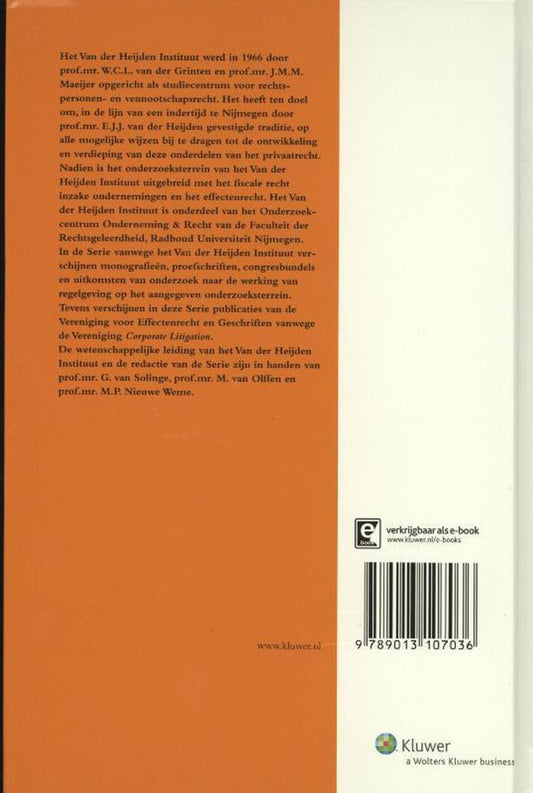 Serie vanwege het Van der Heijden Instituut te Nijmegen 112 - Geschriften vanwege de vereniging corporate litigation 2011-2012
